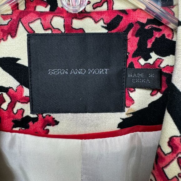 Bern & Mort Women’s 14 Coral Reef Animal Print Blazer Jacket Button Front - Picture 3 of 9